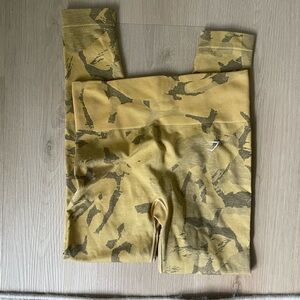 Gymshark Yellow and Gray Leggings
